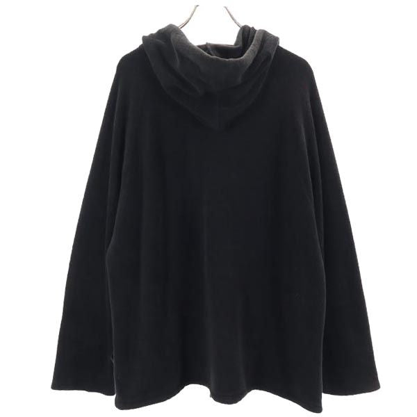 FENDI フェンディ イタリア製 長袖 フリース パーカー 50 ブラック系 プルオーバー メンズ