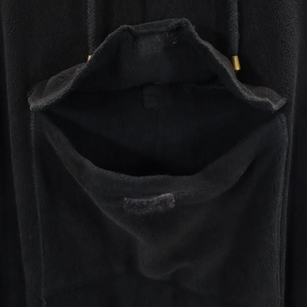 FENDI フェンディ イタリア製 長袖 フリース パーカー 50 ブラック系 プルオーバー メンズ