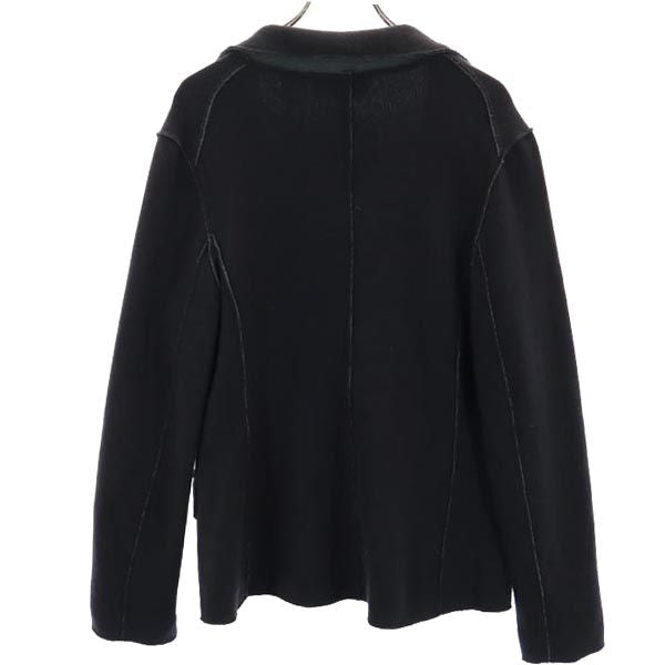 Salvatore Ferragamo サルヴァトーレフェラガモ イタリア製 ウールブレンド 長袖 テーラードジャケット L ブラック系 レディース