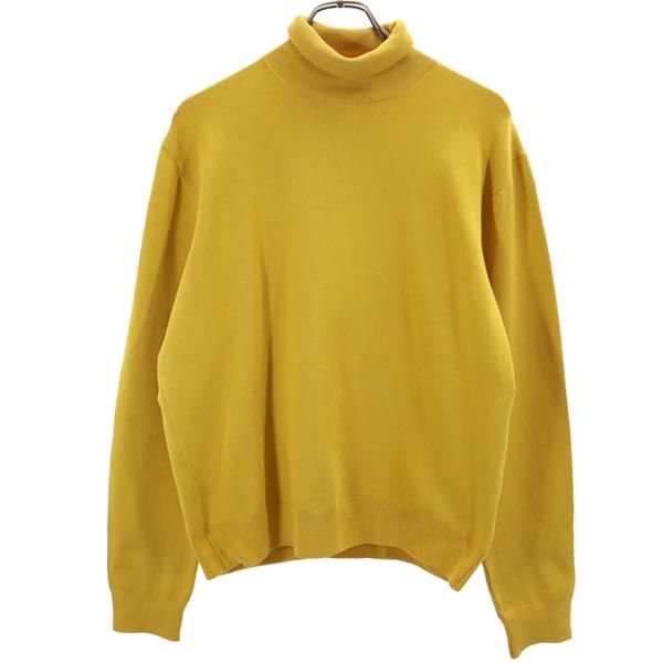 グッチ イタリア製 シルク100％ 長袖 タートルネック ニット L