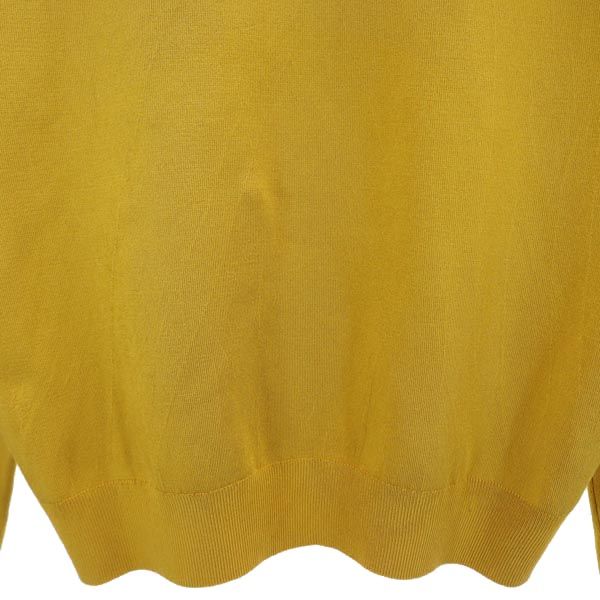 GUCCI グッチ イタリア製 シルク100% 長袖 タートルネック ニット L マスタード セーター メンズ