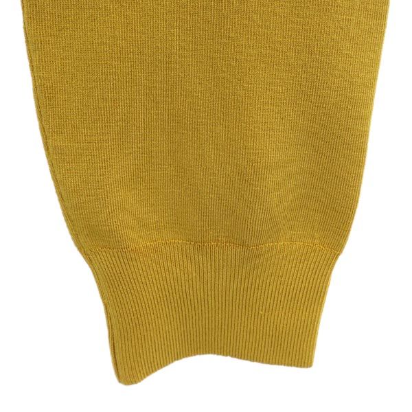 GUCCI グッチ イタリア製 シルク100% 長袖 タートルネック ニット L マスタード セーター メンズ