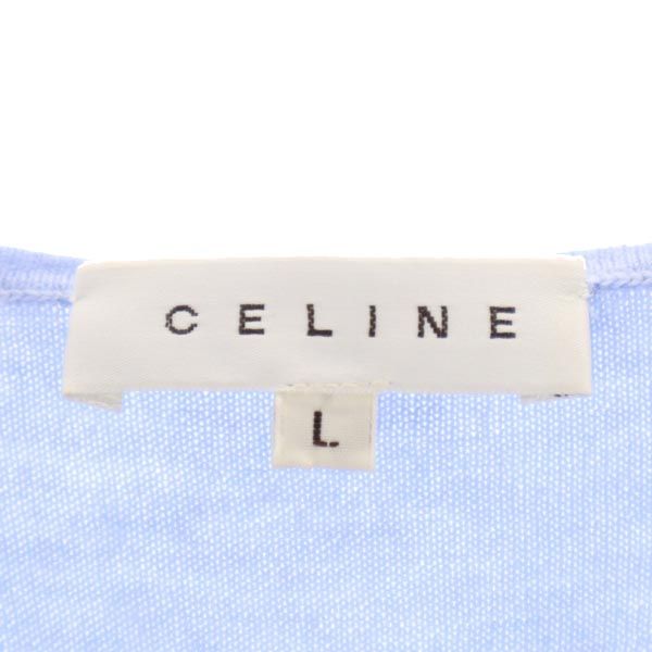 CELINE セリーヌ イタリア製 カシミヤブレンド ニット ベスト L ブルー系 レディース