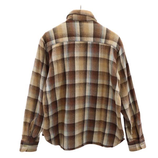 サウスツーウエストエイト チェック 長袖 コットンシャツ L ブラウン系 South2 West8 日本製 S2W8 メンズ