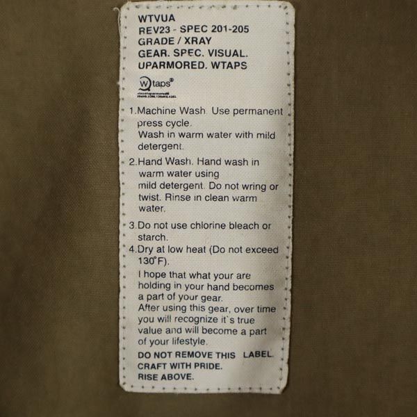 WTAPS ダブルタップス ジャングルファティーグ 長袖 ミリタリーシャツ カーキグリーン メンズ