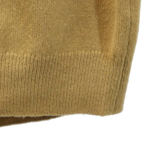 Brooks Brothers ブルックスブラザーズ イギリス製 長袖 Vネック カーディガン 36 イエロー系 レディース