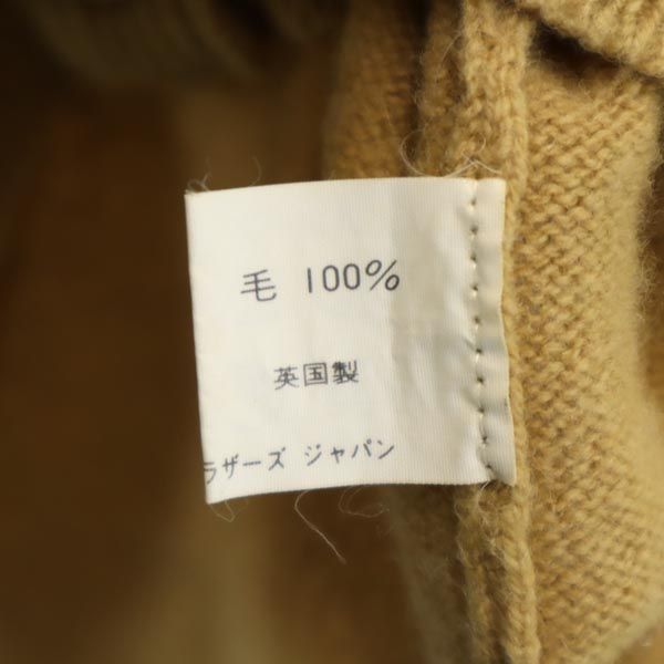 Brooks Brothers ブルックスブラザーズ イギリス製 長袖 Vネック カーディガン 36 イエロー系 レディース