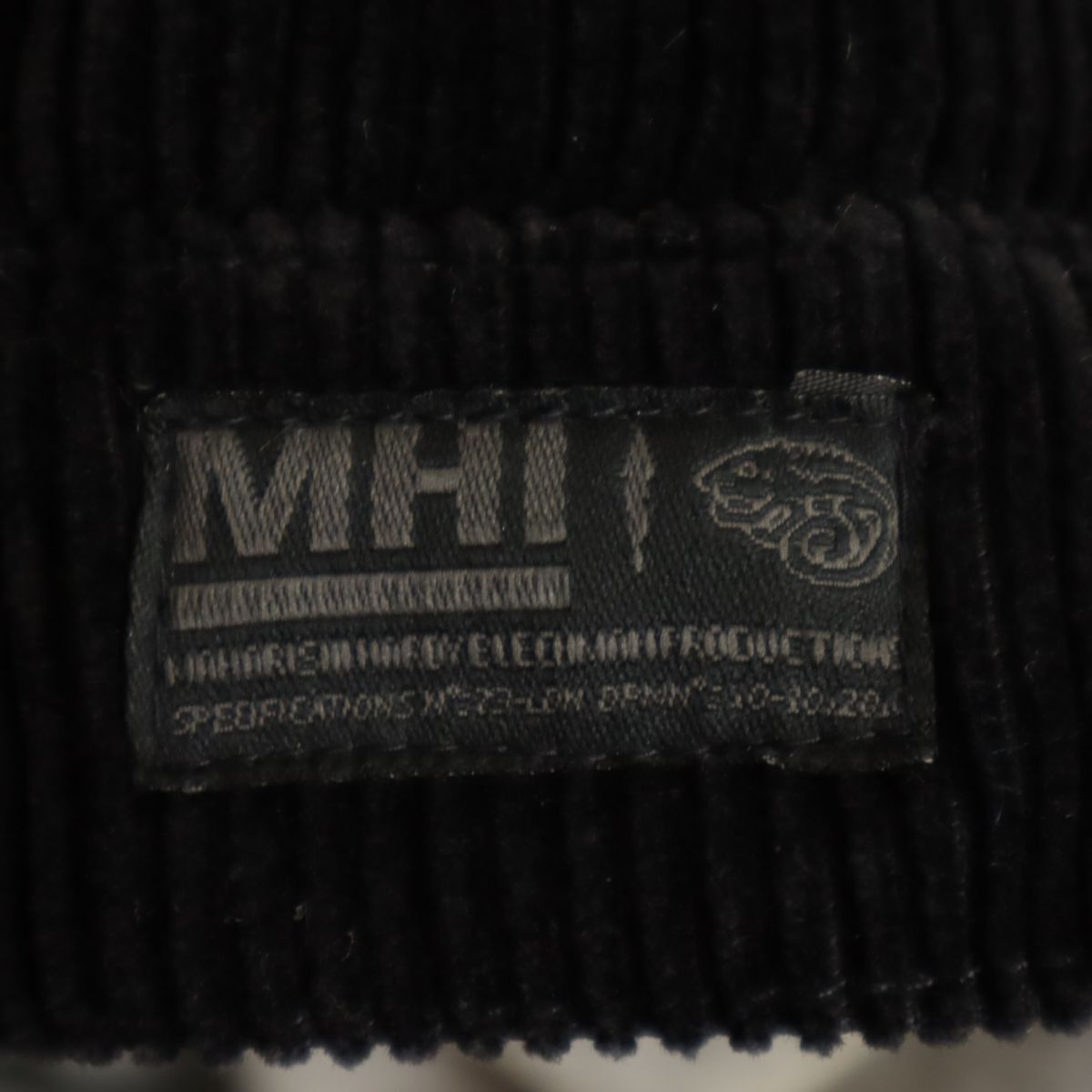 MHI by maharishi エムエイチアイバイマハリシ リバーシブル 中綿 ベスト M 黒×グレー系 コーデュロイ メンズ