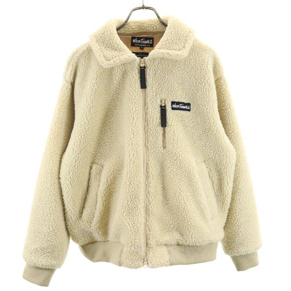 WILDTHINGS ワイルドシングス × ナノユニバース コラボ フリースジャケット S アイボリー × nano・universe メンズ