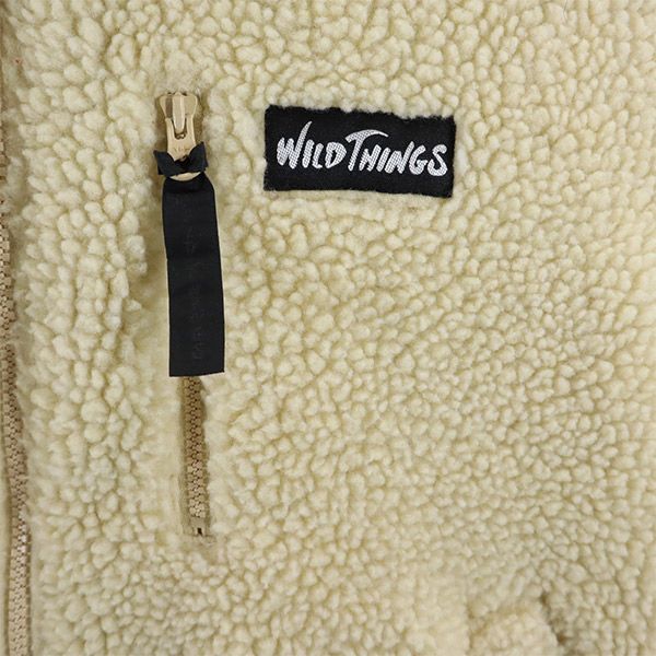 WILDTHINGS ワイルドシングス × ナノユニバース コラボ フリースジャケット S アイボリー × nano・universe メンズ