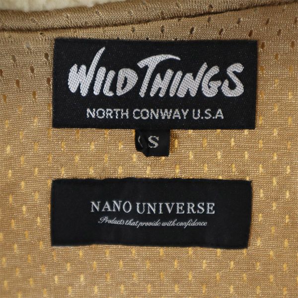WILDTHINGS ワイルドシングス × ナノユニバース コラボ フリースジャケット S アイボリー × nano・universe メンズ