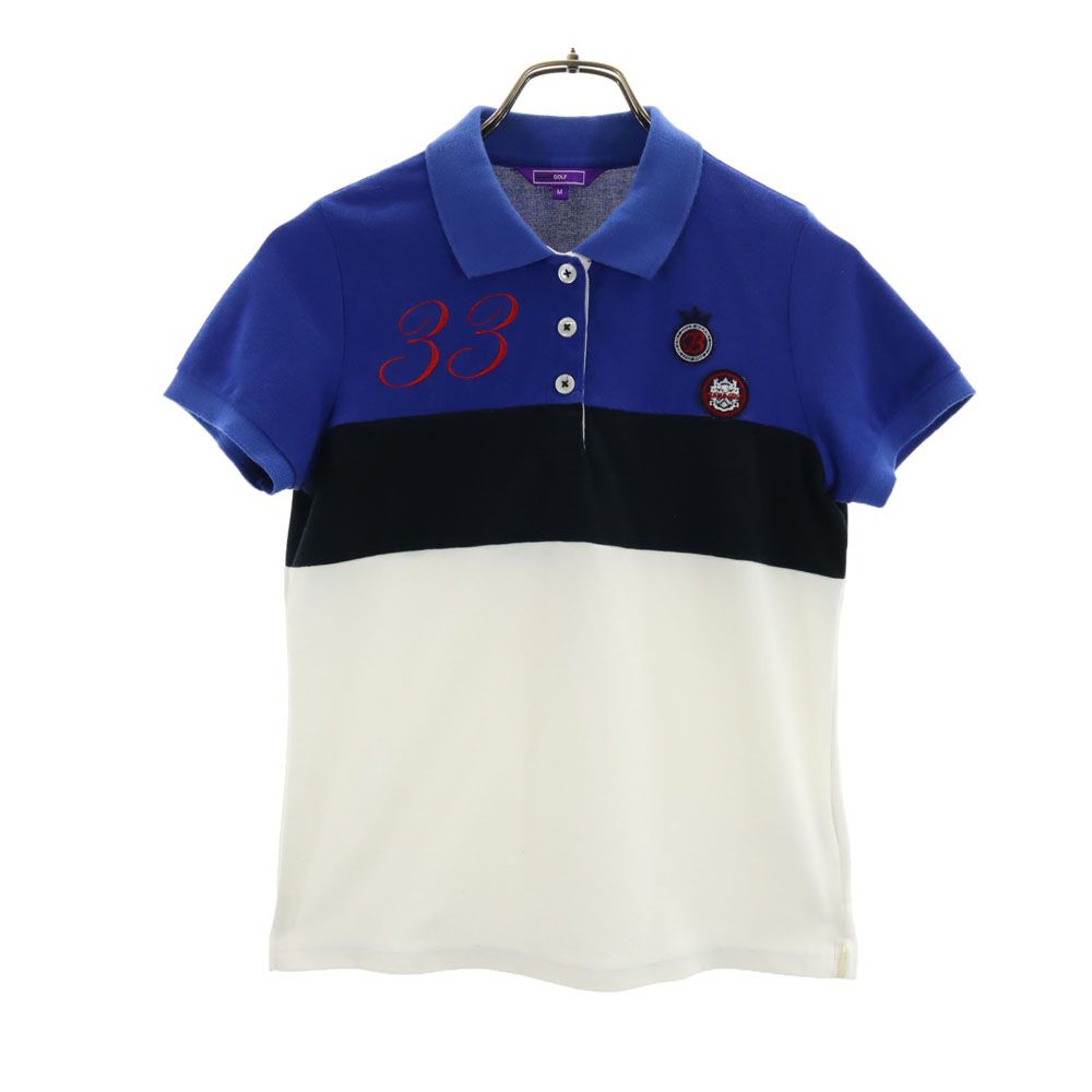 BEAMS GOLF ビームスゴルフ ゴルフ 半袖 ポロシャツ M ブルー系 レディース