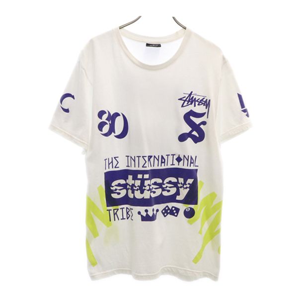 STUSSY ステューシー ロゴ 半袖 Tシャツ M 白 メンズ