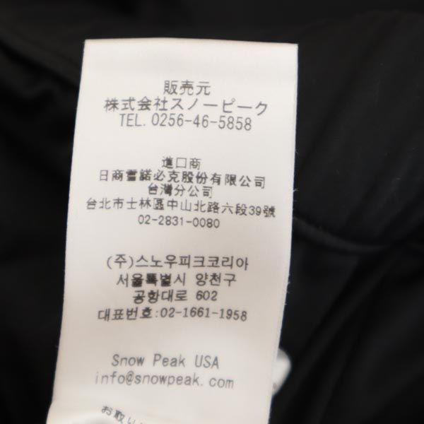 snowpeak スノーピーク 中綿 アウトドアパンツ M 黒 レディース