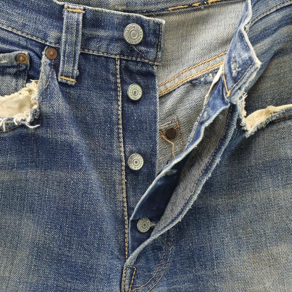 Levi's リーバイス 60s 501XX Vステッチ BIG E ヴィンテージ ギャラ入り 赤耳 ストレートデニムパンツ ジーパン メンズ