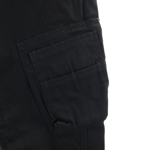 児島ジーンズ 日本製 バイカラー バイカラー ワークパンツ w34 ブラック×ブラウン KOJIMA GENES OVER ALLS メンズ