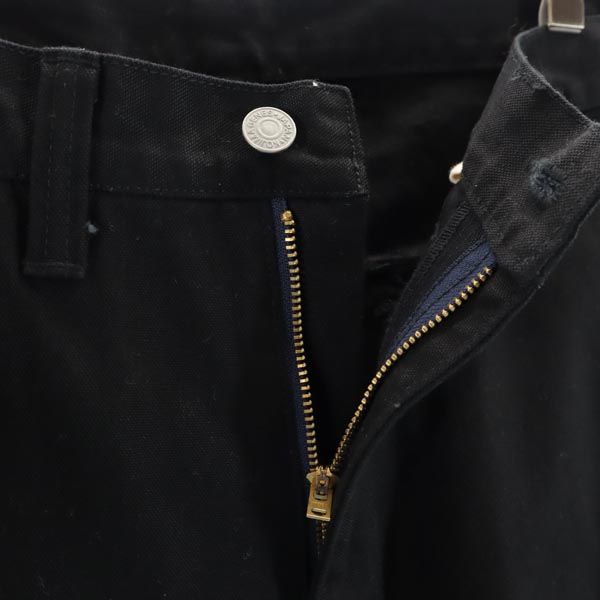 児島ジーンズ 日本製 バイカラー バイカラー ワークパンツ w34 ブラック×ブラウン KOJIMA GENES OVER ALLS メンズ