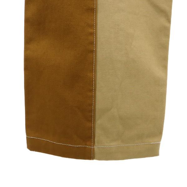 児島ジーンズ 日本製 バイカラー バイカラー ペインターパンツ w32 キャメル×ベージュ KOJIMA GENES OVER ALLS メンズ