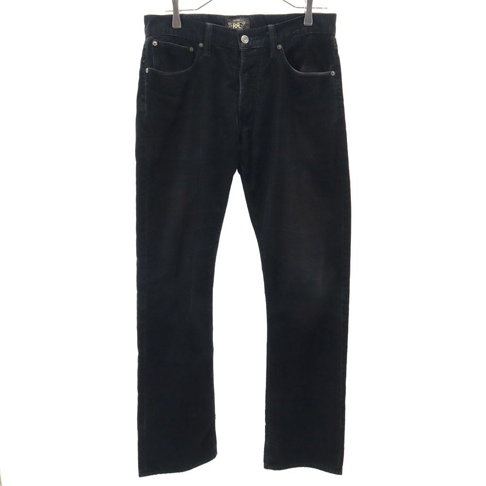RRL ダブルアールエル USA製 コーデュロイパンツ W30 黒 RALPH LAUREN ボタンフライ メンズ