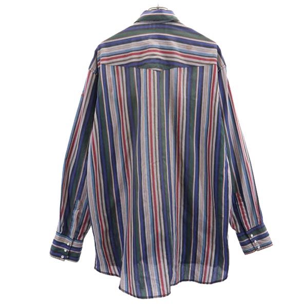 Wrangler ラングラー 80s ヴィンテージ ストライプ 長袖 ロングシャツ メンズ