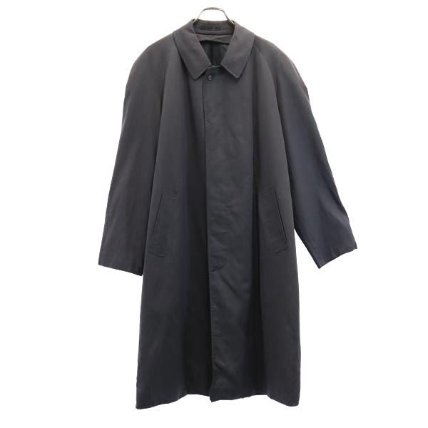 Pierre Cardin ピエールカルダン シルク ウール ブレンド ステンカラーコート 96A7 ネイビー メンズ