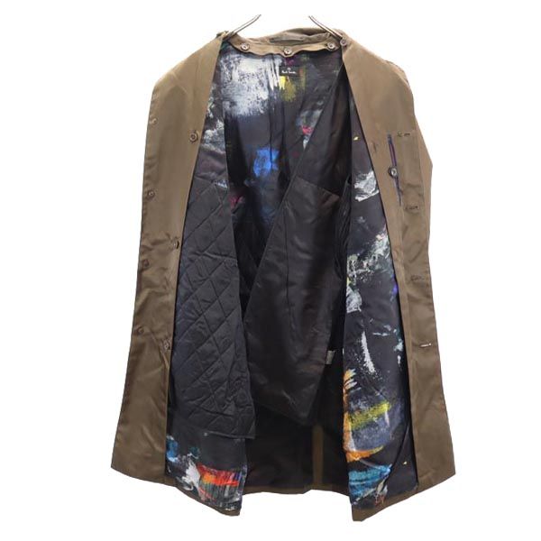 Paul Smith ポールスミス ステンカラーコート L ブラウン ライナー付き 日本製 2WAY メンズ