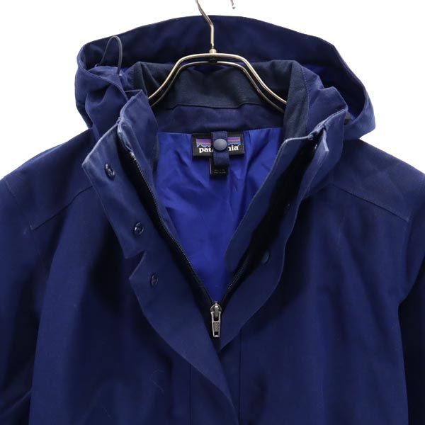 patagonia パタゴニア アウトドア FA16 フード付き ロング ジャケット XS 紺 レディース