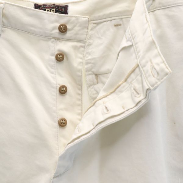 RRL ダブルアールエル 90s USA製 赤三星 チノショートパンツ w33 白 RALPH LAUREN ラルフ ボタンフライ メンズ