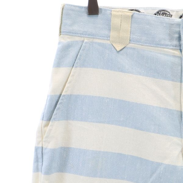Dickies ディッキーズ アンドエーコラボア ボーダー柄 チノショートパンツ 42 水色×白 AND A メンズ