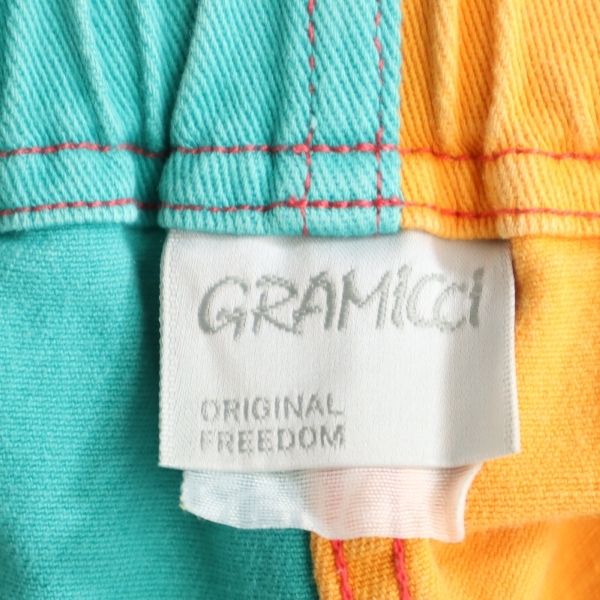 Gramicci グラミチ アウトドアショートパンツ グリーン×オレンジ クライミング メンズ