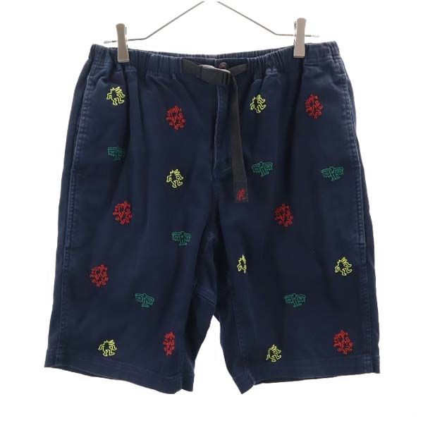 Gramicci グラミチ キースへリング コラボ 総柄 刺繍 アウトドアショートパンツ M 紺 KEITH HARING クライミング メンズ