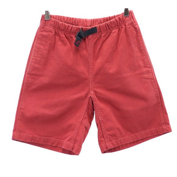 Gramicci グラミチ アウトドアショートパンツ S レッド系 クライミング ロゴ刺繍 メンズ