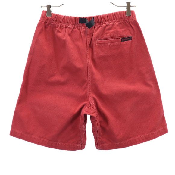 Gramicci グラミチ アウトドアショートパンツ S レッド系 クライミング ロゴ刺繍 メンズ