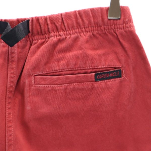 Gramicci グラミチ アウトドアショートパンツ S レッド系 クライミング ロゴ刺繍 メンズ