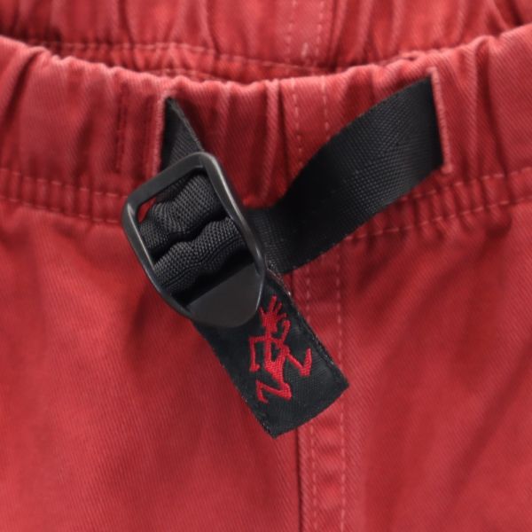 Gramicci グラミチ アウトドアショートパンツ S レッド系 クライミング ロゴ刺繍 メンズ
