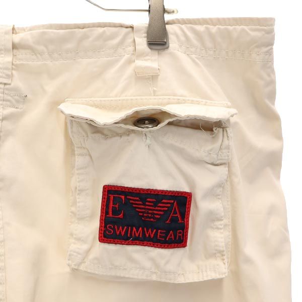 Emporio Armani エンポリオアルマーニ カーゴ パンツ XL アイボリー系 スイミング 水陸両用 水着 メンズ