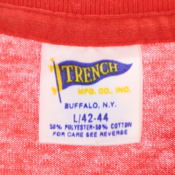 TRENCH トレンチ 90s CHICAGO BULLS シカゴブルズ プリント 半袖 バスケットボール Tシャツ L 赤 メンズ