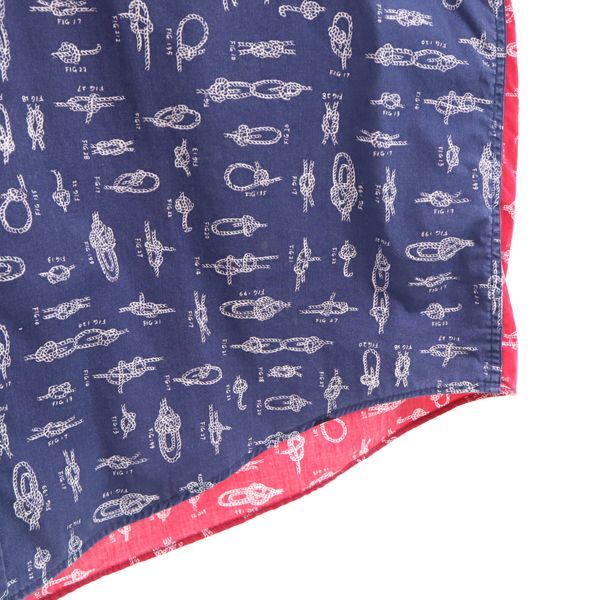 NAUTICA ノーティカ 90s クレイジーパターン 半袖 ボタンダウンシャツ L メンズ