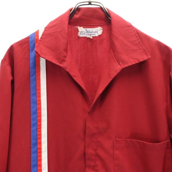 WORKRITE ワークライト 長袖 つなぎ 40 赤 作業着 作業服 メンズ