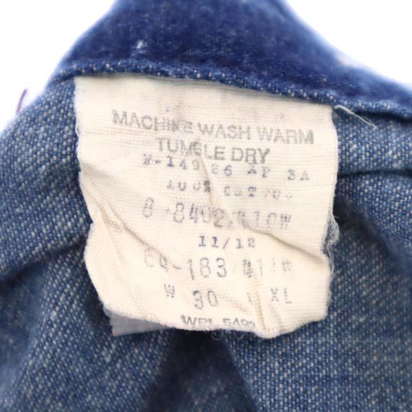 ワシントンディーシー 80s ヴィンテージ デニム オーバーオール w30 WASHINGTON DEE CEE ボタンフライ メンズ