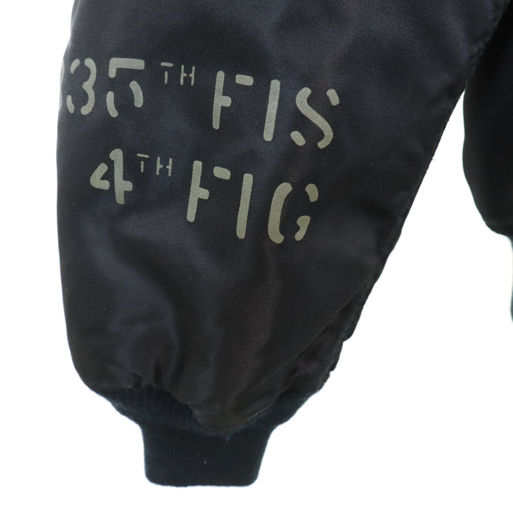 AVIREX アヴィレックス 618282 MA-1 ジョリーロジャー フライトジャケット L ブラック メンズ