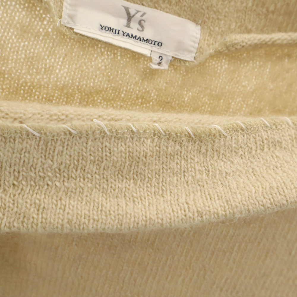 Y's ワイズ ヨウジヤマモト 5分袖 セーター 3 ベージュ系 YOHJI YAMAMOTO ニット レディース
