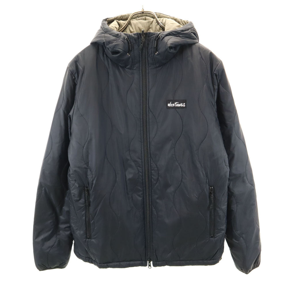 ワイルドシングス リバーシブル 中綿ジャケット L ネイビー WILDTHINGS メンズ