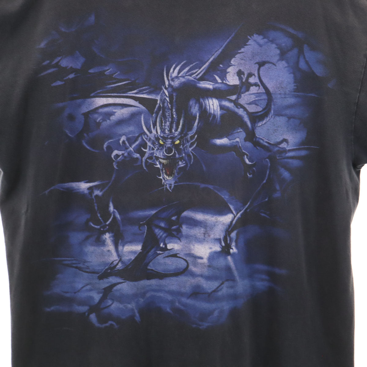 Alstyle Apparel & Activewear アルスタイルアパレルアンドアクティブウェア 90s 00s オールド ドラゴン プリント 半袖 Tシャツ XL グレー系 メンズ