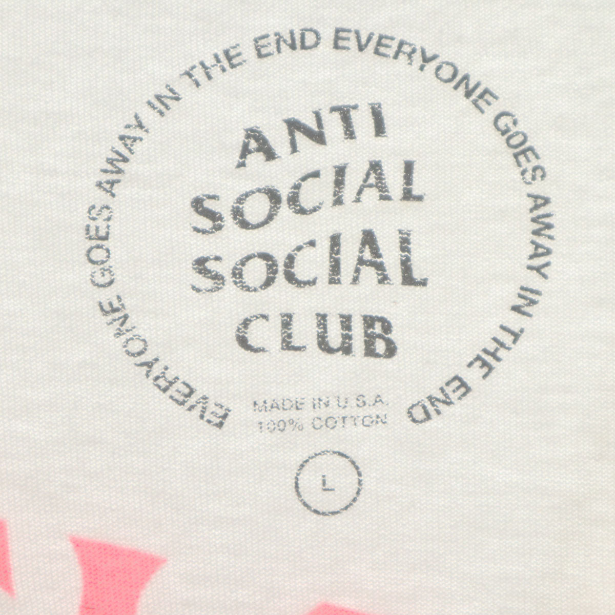 ANTI SOCIAL SOCIAL CLUB アンチソーシャルソーシャルクラブ 半袖 Tシャツ L ホワイト メンズ