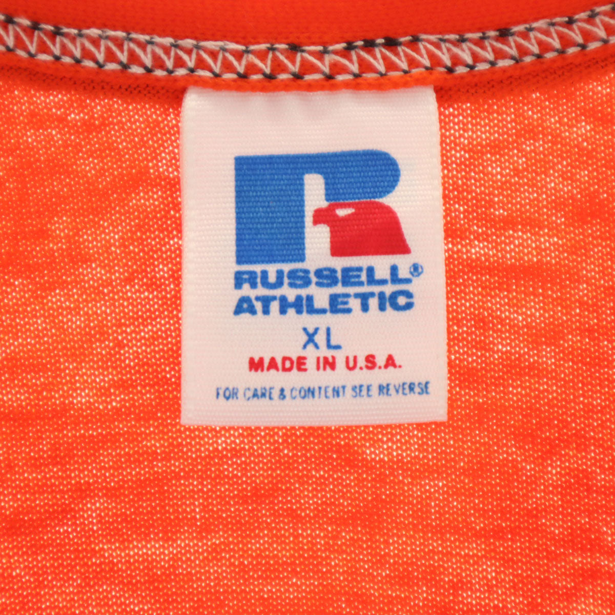 RUSSELL ATHLETIC ラッセルアスレチック 90s USA製 オールド 半袖 Tシャツ XL オレンジ メンズ
