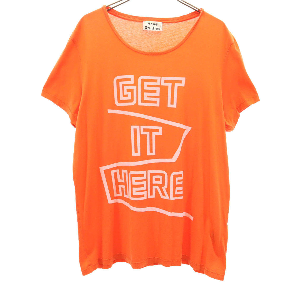 ACNE STUDIOS アクネストゥディオズ 半袖 ラウンドネック Tシャツ S オレンジ メンズ