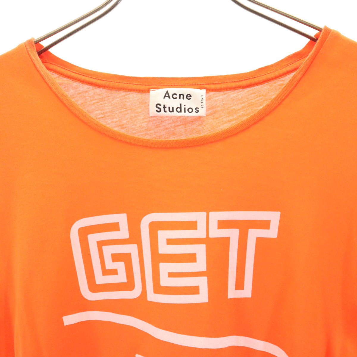 ACNE STUDIOS アクネストゥディオズ 半袖 ラウンドネック Tシャツ S オレンジ メンズ