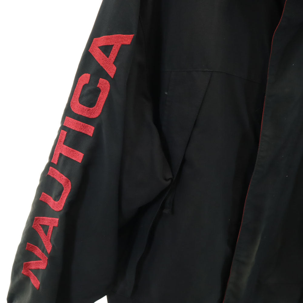 NAUTICA ノーティカ 90s オールド ナイロンジャケット M 黒 裏メッシュ メンズ