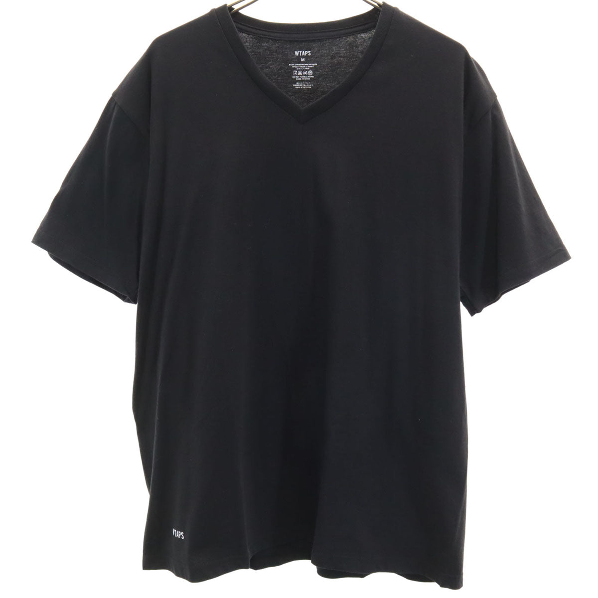 WTAPS ダブルタップス 半袖 Vネック Tシャツ M ブラック ネイバーフッド 無地 メンズ